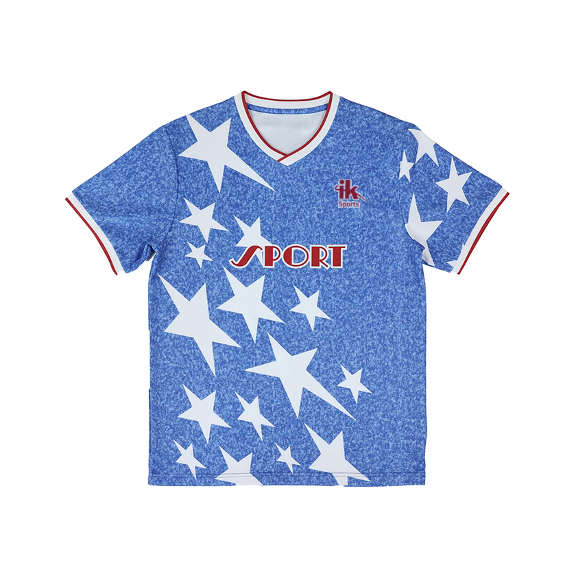 Customized Sublimation Polyester Rib V Neck Soccer Uniform - Image 2