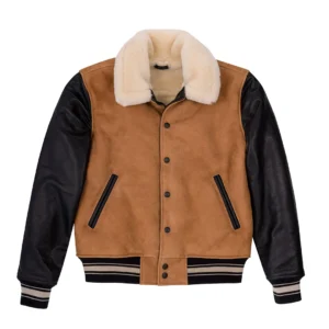 Suede Leather Varsity Jacket